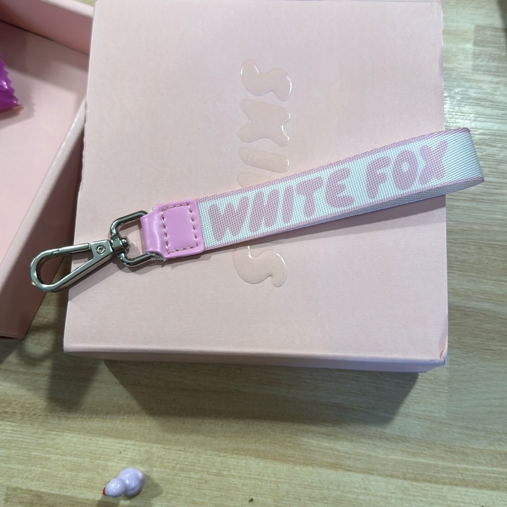 White fox keychain